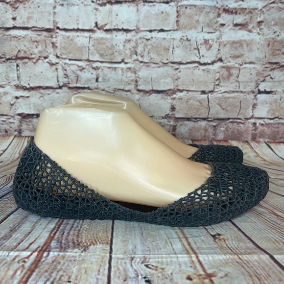 melissa + campana Shoes - Melissa + Campana Silver Sparkly Gel Flats Sz 9